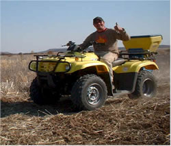 Planting 55ha Chamomile on a Zero Till land in the Free State 2005